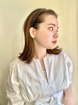 フランチェスカ(Francesca) ミディアム　外ハネ ぷつっとカット/ことりベージュ◎20代30代