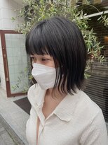 ビーワールド(B WORLD)&nbsp;スモーキーブラック×ナチュラルボブ【髪質改善】