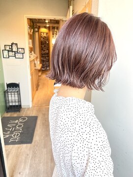 カルテット(Quartett) 【Quartett】大人可愛い外ハネボブ チェリーピンクカラー