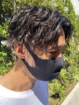 クオル 立川(QOL)&nbsp;センターパートツイストスパイラルパーマ刈り上げメンズパーマ