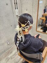 ヘアメイク ゼロ(0) 銀箔キラキラヘアセット☆