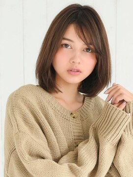 アグ ヘアー イコア 松本筑摩店(Agu hair Ikoa) 《Agu hair》斜めバング×女っぽワンレンボブ