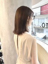 ヒビト 恵比寿 渋谷(HIBITO.)&nbsp;髪質改善カラー グレージュ大人ボブ　切りっぱなしボブ　恵比寿