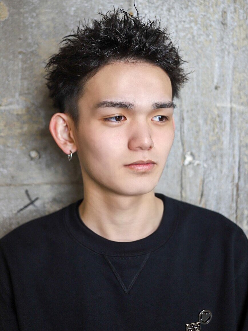 スパイキーショート ツイストパーマ メンズショート：L185608419