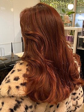 ディフィーノ 青山(DIFINO) 【DIFINO 青山】ブリーチなしローズブラウン/レイヤー