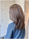新宿/ロングレイヤー/ベージュ系/透明感カラー