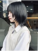 Gem Hair Studio 姉崎 おしゃれ黒髪ウルフレイヤー/@gem_anezaki