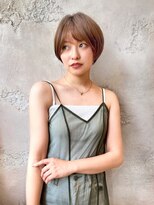 ロンドローズ 名古屋(Lond damaskRose)&nbsp;ブリーチ 学割 オリーブベージュ レイヤーカット リタッチ802