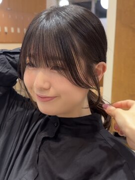 ビューブルー 亀戸錦糸町(VIEW BLUE) ◎ 美髪カールピンクブラウンロングセミディ似合わせ前髪