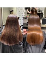 ユーザ(YUZA)&nbsp;ブリーチ毛縮毛矯正