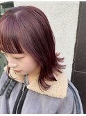 ブリーチなしダブルカラー♪ワインレッド【Hikaru】