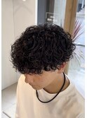 大分プードルパーマメンズマッシュ刈り上げツーブロックレイヤー