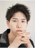 アップバング刈り上げショートビジネスヘアスパイキーショート