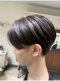 メンズショートセンターパート