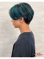 ネウィ 大分中央町店(newi)&nbsp;韓国風メンズカット×ブルーハイライトカラー