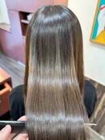 セレスト 福岡天神店(CELESTE)&nbsp;艶と透明感を纏う。イノアカラー×LINKの極上モカブラウン