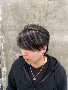メンズサロン キング 高槻店(Men’s salon K!ng) 韓国マッシュセンターパートツーブロックメンズハイライトウルフ