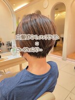 ミーサ(MYSA)&nbsp;白髪ぼかしハイライト×ベージュカラー