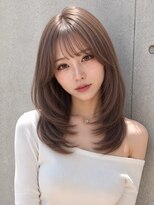 ユーフォリア 渋谷グランデ(Euphoria SHIBUYA GRANDE)&nbsp;ミルクティーベージュレイヤーカットミディアム