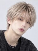 ミルクティーベージュ×ナチュラルマッシュウルフ