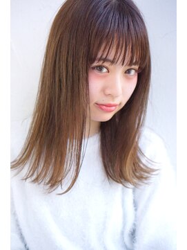 ルモア(RUMOR) 【シースルーバング】×切りっぱなしミディハイライト