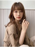 韓国風おくれ毛*顔まわりレイヤーミディアム.