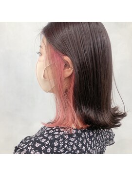 エイト ヘアサロン 渋谷本店(EIGHT) イヤリングカラー×ピンクカラー