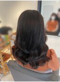 巻きおろし 巻き髪 ヨシンモリ 韓国風 ヘアセット ゆる巻き