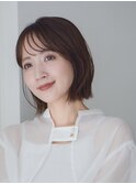 レイヤーボブ似合わせカットイメチェンフルバンググレージュ