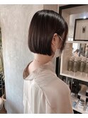 切りっぱなしボブ/美髪/ピンクブラウン[佐賀駅]