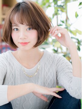 カバーヘア ブリス 上尾西口店(COVER HAIR bliss) インナーカラーひし形シルエット小顔ミニボブc5上尾20代30代40代