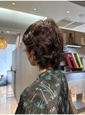大人ウルフ・無造作ウエーブパーマ