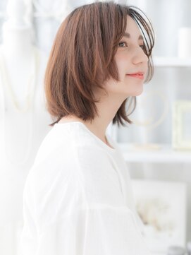 モッズヘア 越谷(mod's hair) アシンメトリー暖色系カラー小顔くびれボブh3越谷20代30代40代