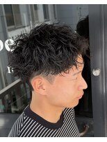 ビカムメンズヘアー 栄店(become men's hair)&nbsp;刈り上げスパイキーショートツイストスパイラルパーマ無造作短髪