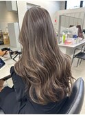 ハイライトカラーグレージュベージュレイヤーカットボブ髪質改善