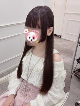 リルミー(Lilme) 重ためぱっつん前髪×太めリップライン姫カット*まゆ