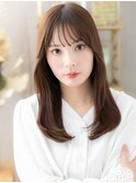 ピンクブラウン艶カラー小顔エアストレートc6上尾20代30代40代