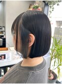 インナーカラー/ブルー/暗髪カラー