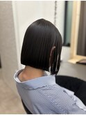 髪質改善ストレート×ぱっつんボブ