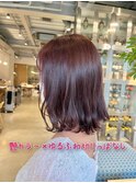 夏限定！ピンク系カラー　ブリーチなし◎艶髪ローズピンク