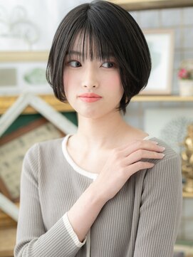 カバーヘア イヴ 戸頭店(COVER HAIR EVE) アースカラー前下がりショートマッシュh4戸頭20代30代40代