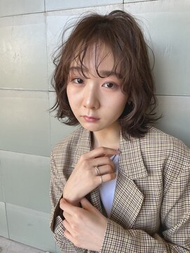 シアン バイ アルテフィーチェ(CYAN by artefice) 切りっぱなしボブ 髪質改善 オリーブベージュ グレージュ