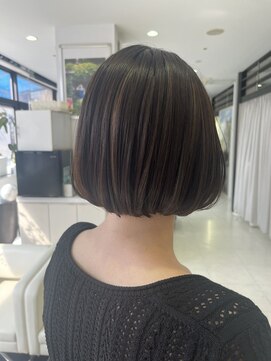 プランタン フォー ヘアー(printemps FOR HAIR) フェイスレイヤー×グレージュ×大人ボブ