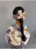 編みおろしヘアアレンジ