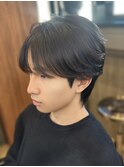 調布ストレートパーマレイヤーボブウルフショートヘアグレージュ