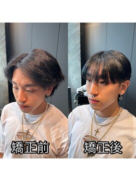 エノア 東京(ENORE) 弱酸性縮毛矯正でつくるシースルーマッシュウルフ