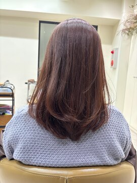 アローム(alom) 透け感ピンクブラウン