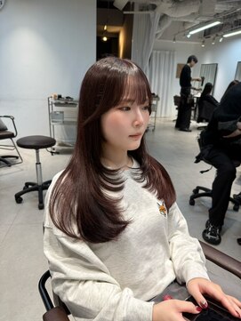 ザシェノンウメダ(THA CHAINON UMEDA) イメチェン/ピンクベージュ/アンブレラカラー/前髪/心斎橋