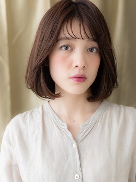 カバーヘア イヴ 戸頭店(COVER HAIR EVE) オン眉/丸みボブ/ふんわりボブ/ダークブラウン/モカブラウンe
