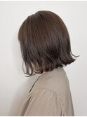ブリーチなしカラー◎春の外ハネボブ/ブラウン/20代30代